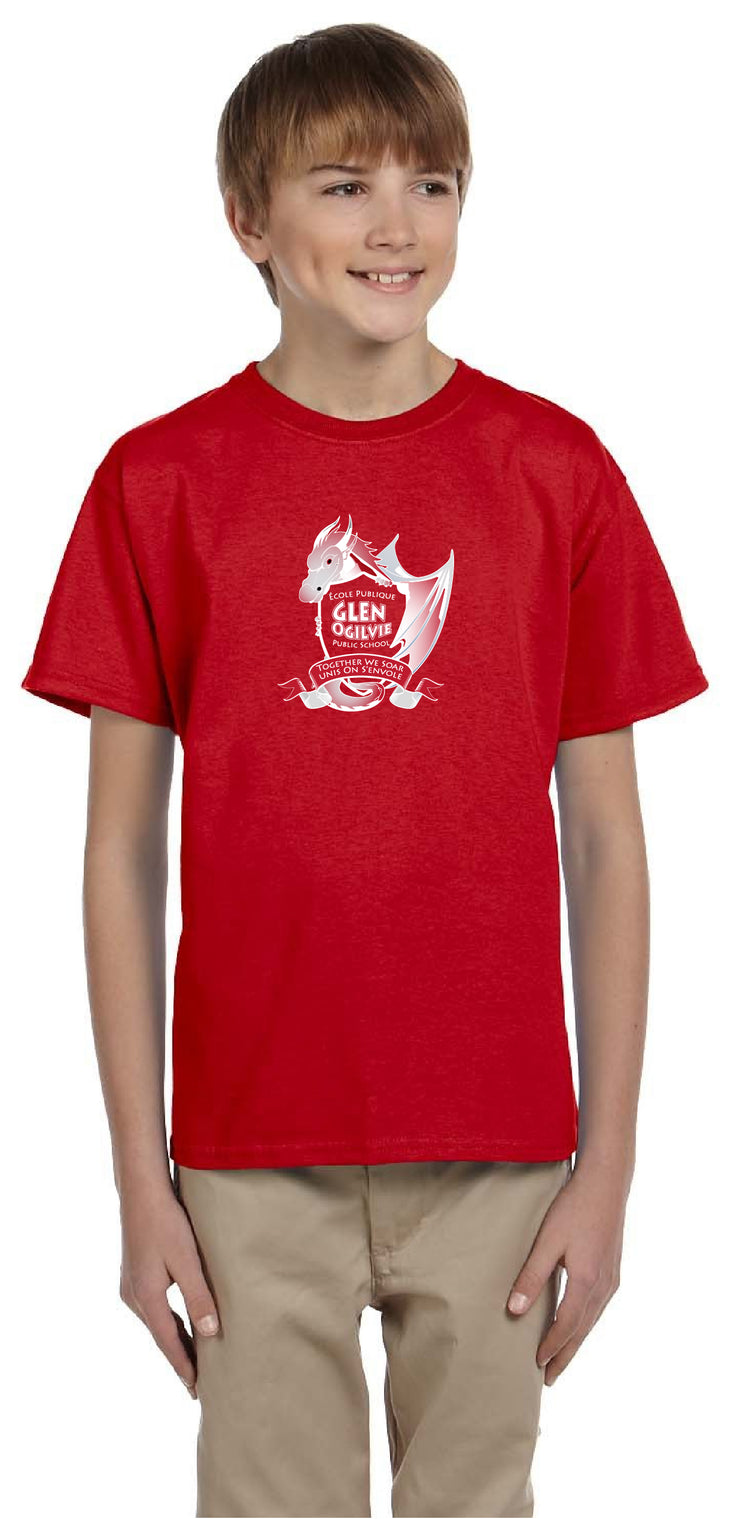 GLEN OGILVIE SPIRITWEAR- YOUTH- GILDAN COTTON TEE