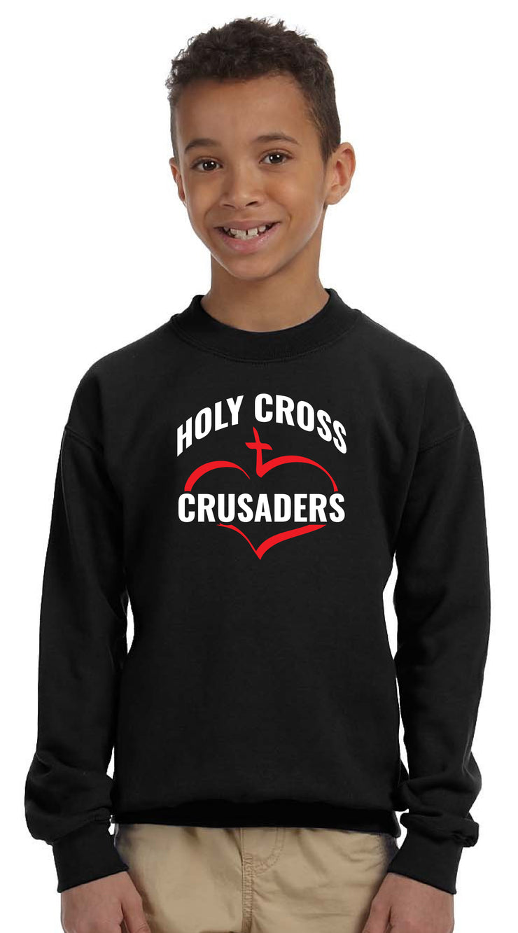 HOLY CROSS - GILDAN HEAVY BLEND CREWNECK SWEATSHIRT - YOUTH