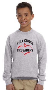 HOLY CROSS - GILDAN HEAVY BLEND CREWNECK SWEATSHIRT - YOUTH