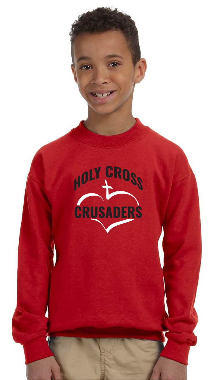 HOLY CROSS - GILDAN HEAVY BLEND CREWNECK SWEATSHIRT - YOUTH