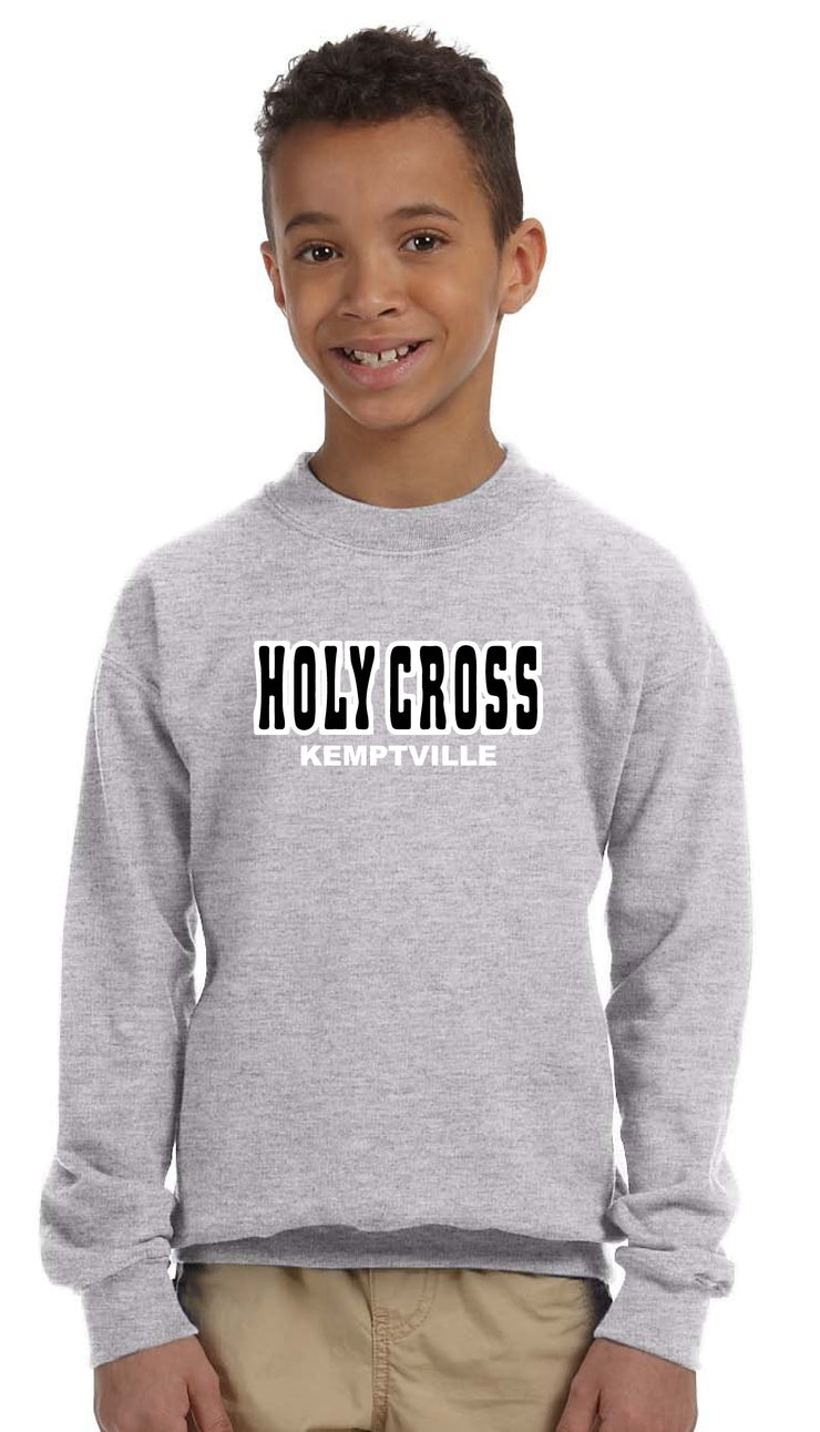 HOLY CROSS - YOUTH - GILDAN HEAVY BLEND FLEECE CREW