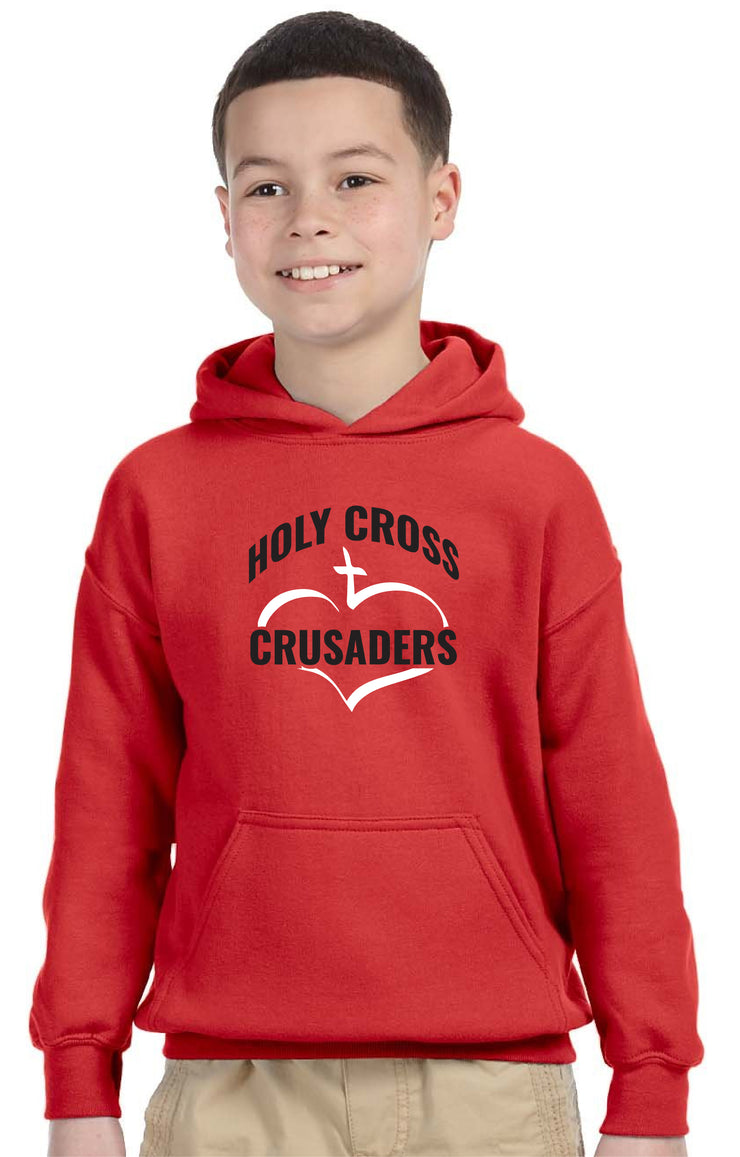 HOLY CROSS- YOUTH GILDAN HEAVY BLEND HOODED SWEATSHIRT