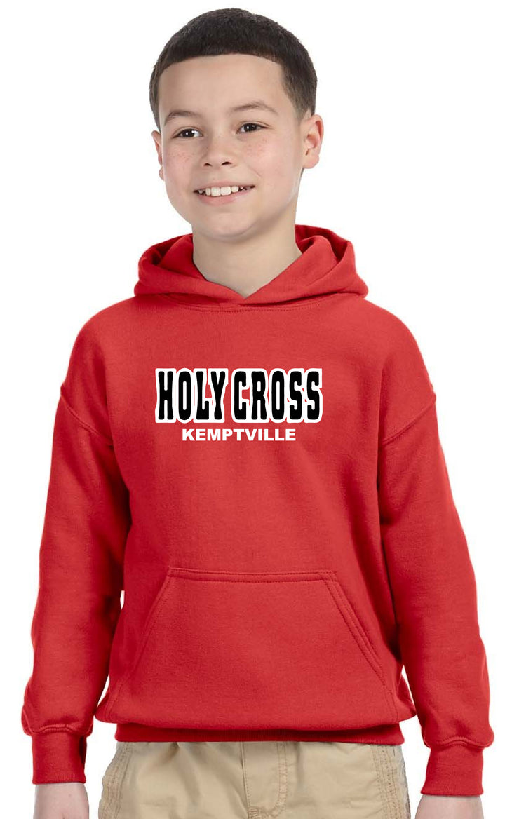 HOLY CROSS- YOUTH GILDAN HEAVY BLEND HOODED SWEATSHIRT