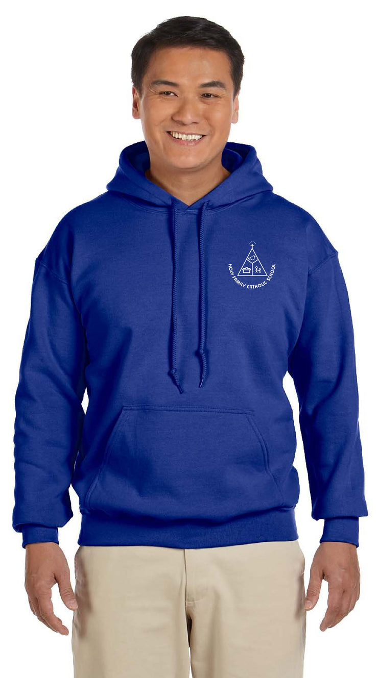 HOLY FAMILY SPIRITWEAR-LEFT CHEST PRINT-ADULT-GILDAN COTTON HOODIE