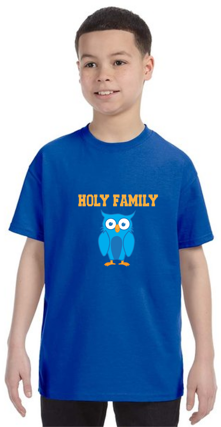 HOLY FAMILY SPIRITWEAR-FULL CHEST PRINT-YOUTH-GILDAN COTTON TEE