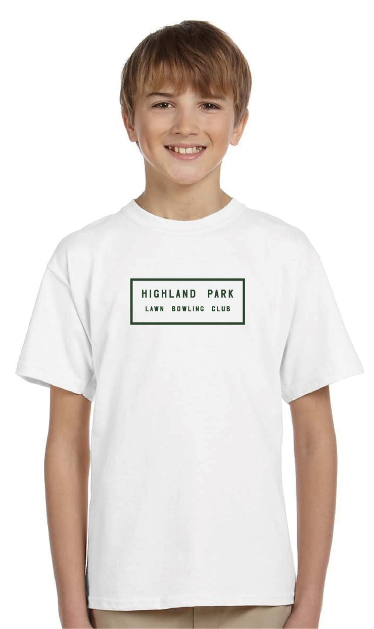 HIGHLAND PARK LAWN BOWLING CLUB MERCH - GILDAN COTTON TEE - YOUTH