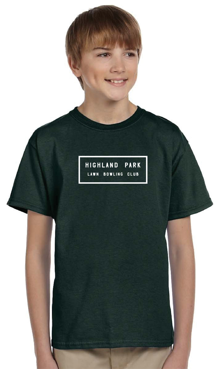 HIGHLAND PARK LAWN BOWLING CLUB MERCH - GILDAN COTTON TEE - YOUTH