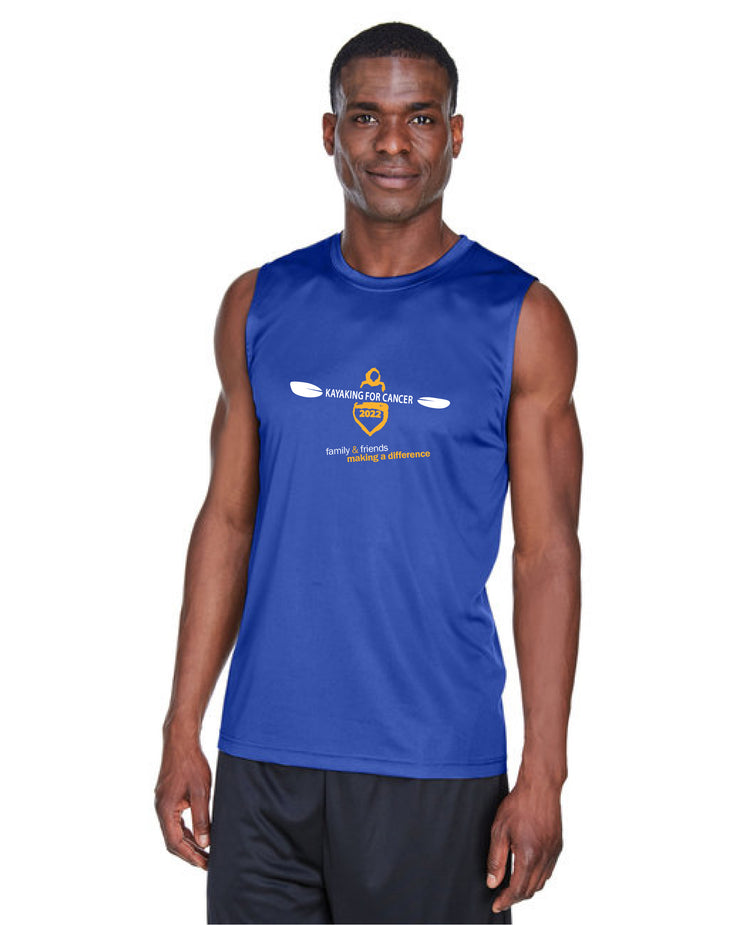 KAYAKING FOR CANCER- MENS FIT- TEAM 365 PERFORMANCE TEE