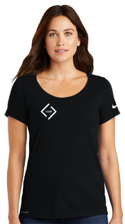 LIMITLESS LIVING - NIKE DRI-FIT COTTON POLY SCOOP NECK TEE - LADIES