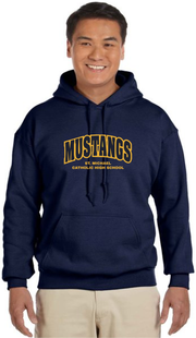 ST MICHAEL HIGH SCHOOL SPIRITWEAR - TWILL - GILDAN COTTON HOODIE - YOUTH