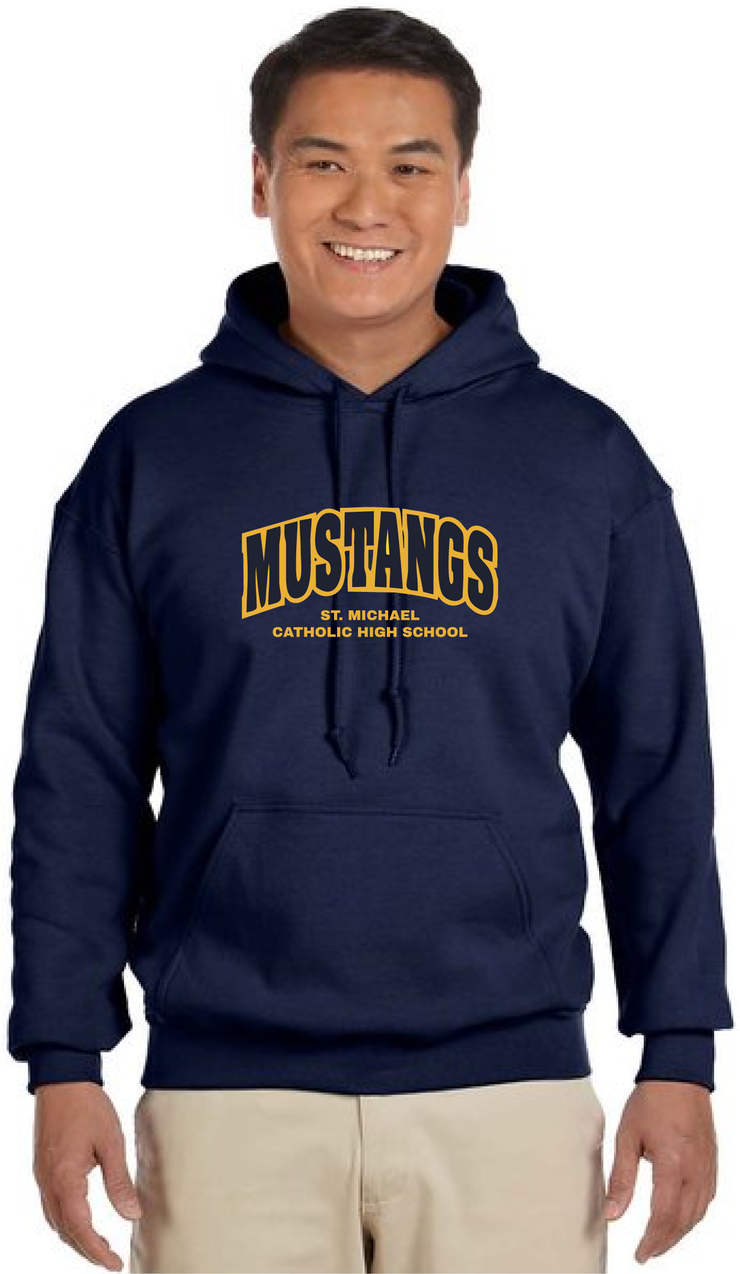 ST MICHAEL HIGH SCHOOL SPIRITWEAR - TWILL - GILDAN COTTON HOODIE - YOUTH