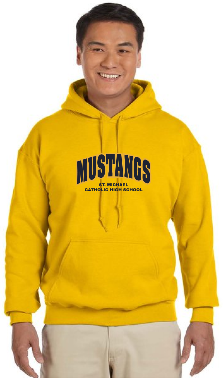 ST MICHAEL HIGH SCHOOL SPIRITWEAR - TWILL - GILDAN COTTON HOODIE - YOUTH