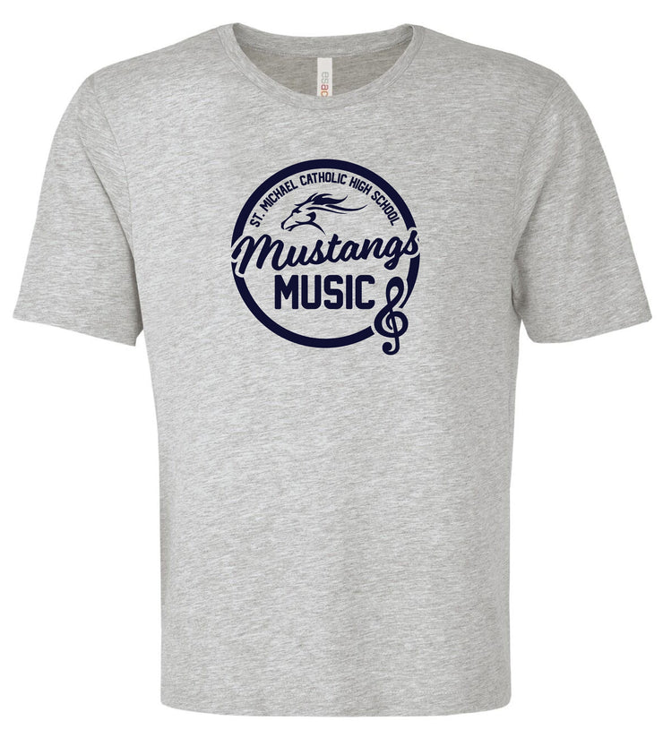 ST MICHAEL CATHOLIC HIGH SCHOOL MUSIC- YOUTH & ADULT - ATC EUROSPUN TEE- CIRCLE LOGO