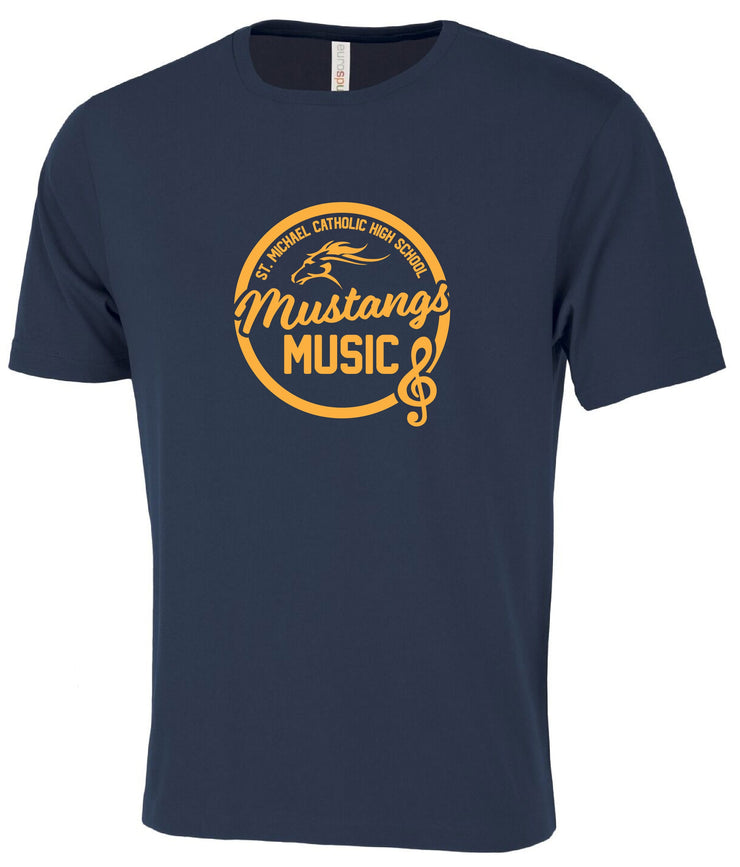 ST MICHAEL CATHOLIC HIGH SCHOOL MUSIC- ATC EUROSPUN TEE- CIRCLE LOGO