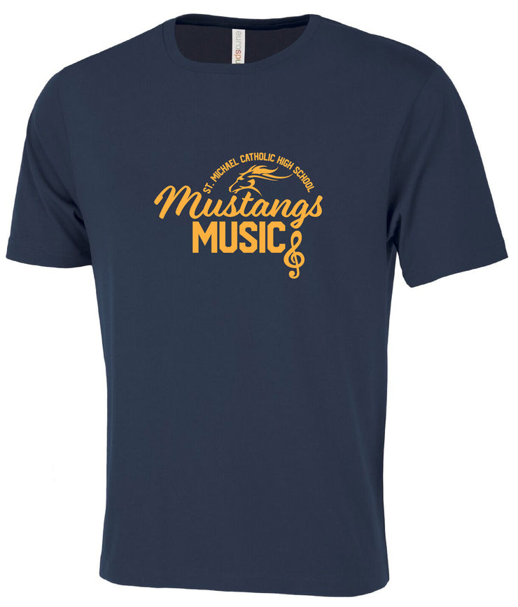 ST MICHAEL CATHOLIC HIGH SCHOOL MUSIC- YOUTH & ADULT - ATC EUROSPUN TEE- PRINT- STRAIGHT LOGO