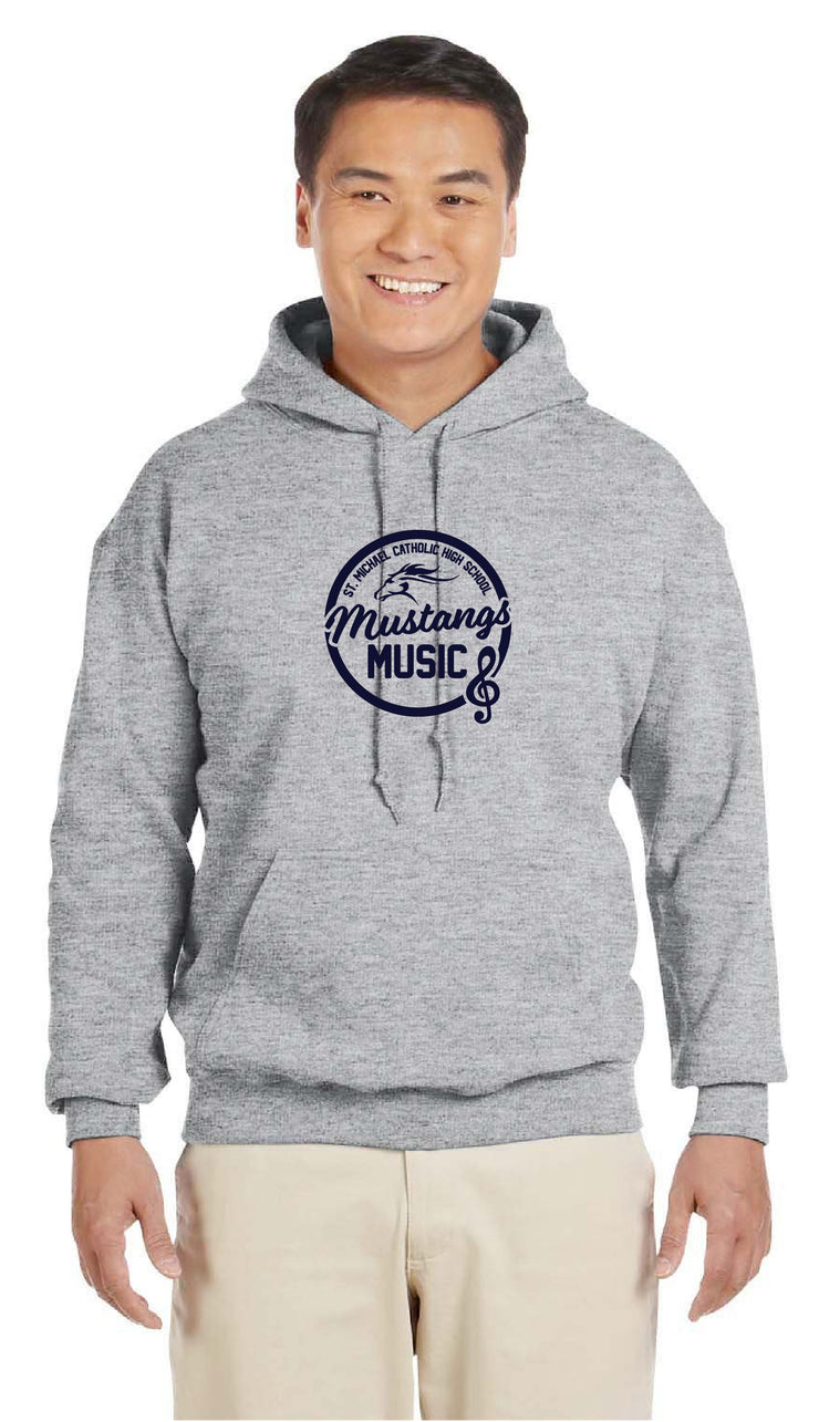 ST MICHAEL CATHOLIC HIGH SCHOOL MUSIC - CIRCLE LOGO - GILDAN COTTON HOODIE - YOUTH