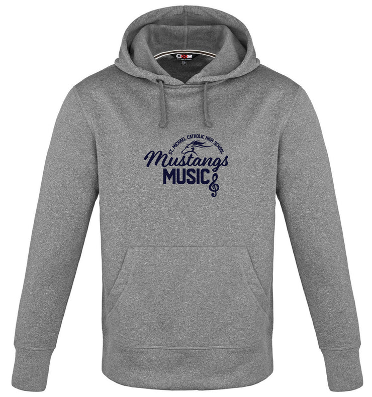 ST MICHAEL CATHOLIC HIGH SCHOOL MUSIC - STRAIGHT LOGO - PALM AIRE MOSITURE WICKING HOODIE - YOUTH