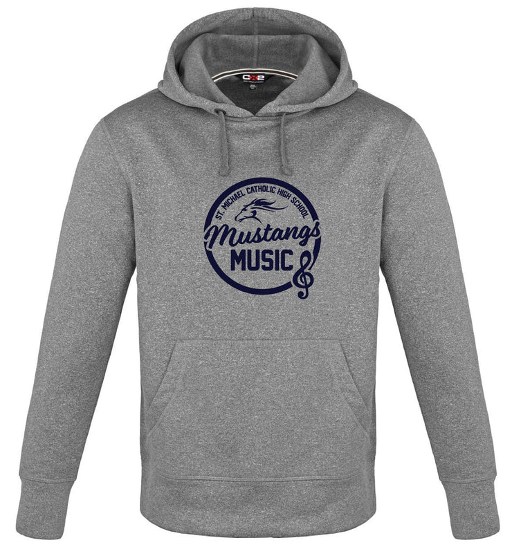 ST MICHAEL CATHOLIC HIGH SCHOOL MUSIC - CIRCLE LOGO - PALM AIRE MOSITURE WICKING HOODIE - YOUTH