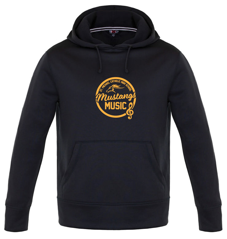 ST MICHAEL CATHOLIC HIGH SCHOOL MUSIC - CIRCLE LOGO - PALM AIRE MOSITURE WICKING HOODIE - YOUTH