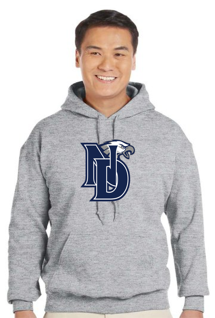 NOTRE DAME SPIRITWEAR - FULL ND PRINT - GILDAN COTTON HOODIE - ADULT