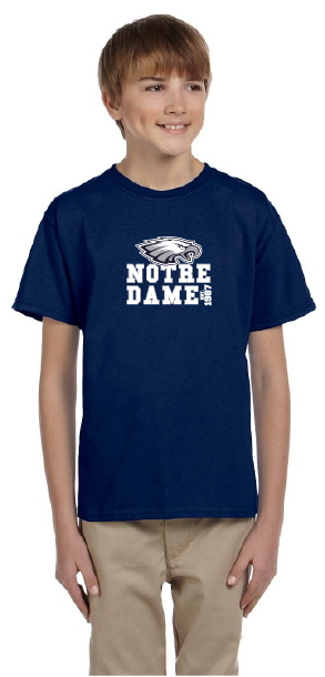 NOTRE DAME SPIRITWEAR - NOTRE DAME - GILDAN COTTON TEE - YOUTH