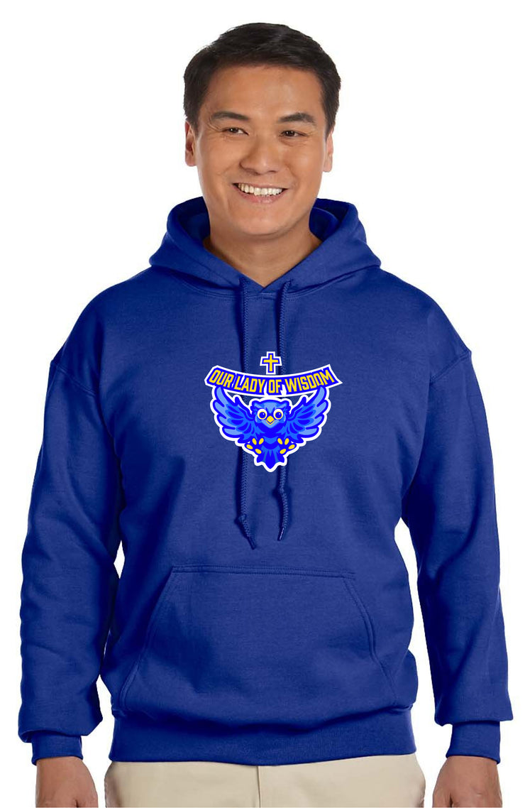 OUR LADY OF WISDOM SPIRITWEAR - GILDAN COTTON HOODIE - ADULT