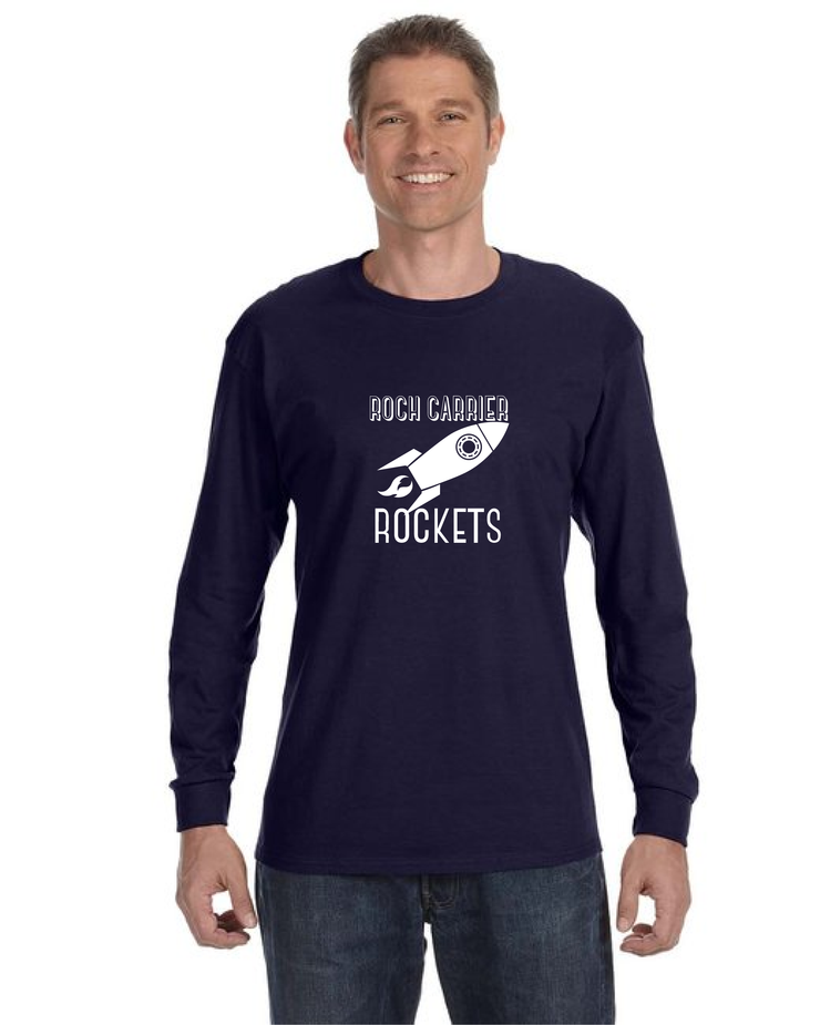 ROCH CARRIER SPIRITWEAR - ROCKETS LOGO - GILDAN COTTON LONGSLEEVE