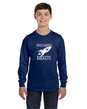 ROCH CARRIER SPIRITWEAR - ROCKETS LOGO - YOUTH - GILDAN COTTON LONGSLEEVE