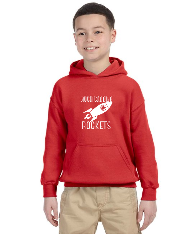 ROCH CARRIER SPIRITWEAR - ROCKETS LOGO - GILDAN COTTON HOODIE - YOUTH