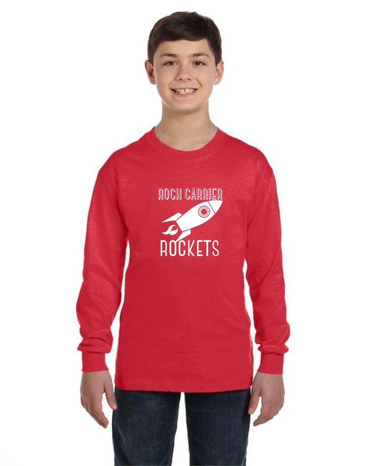 ROCH CARRIER SPIRITWEAR - ROCKETS LOGO - GILDAN COTTON LONGSLEEVE