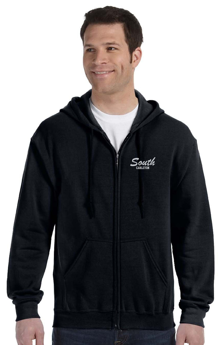 SOUTH CARLETON SPIRITWEAR- ADULT - GILDAN ZIPPED COTTON HOODIE