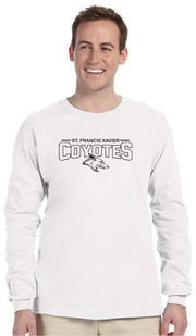 SFX SPIRITWEAR- ADULT - GILDAN COTTON LONGLSEEVE- COYOTES PRINT