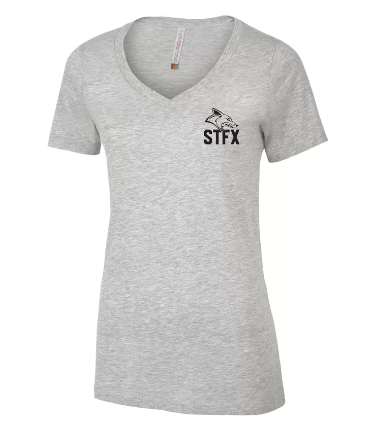 STFX STAFFWEAR - LEFT CHEST PRINT - ATC RINGSPUN VNECK TEE - LADIES