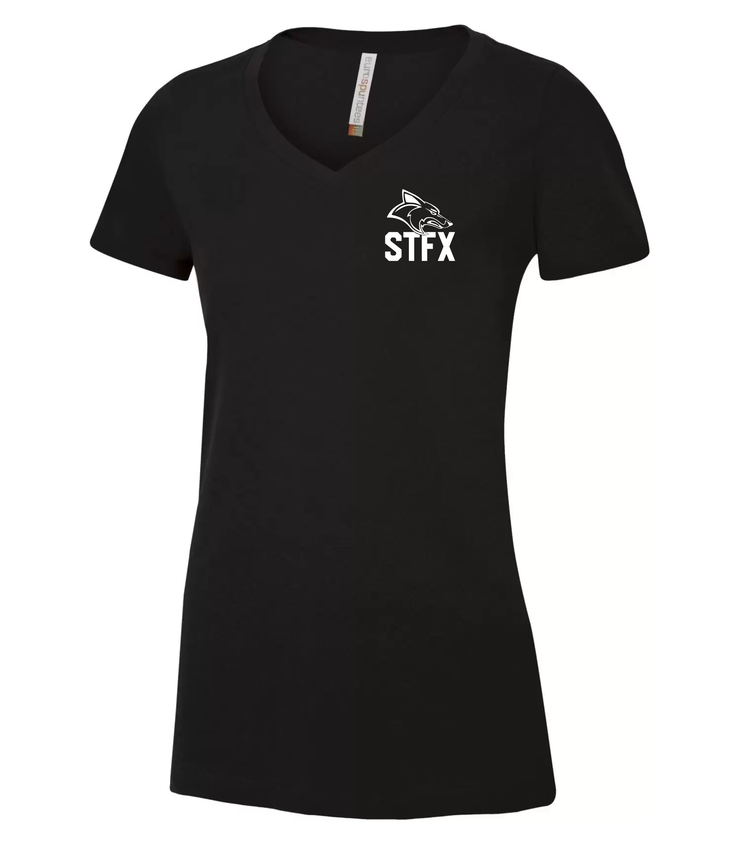 STFX STAFFWEAR - LEFT CHEST PRINT - ATC RINGSPUN VNECK TEE - LADIES