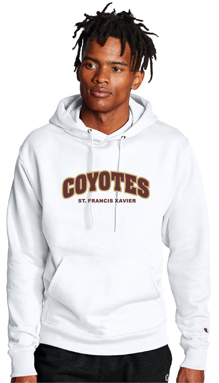SFX SPIRITWEAR- CHAMPION COTTON HOODIE- COYOTES TWILL