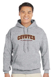 SFX SPIRITWEAR- ADULT - GILDAN COTTON HOODIE- COYOTES TWILL