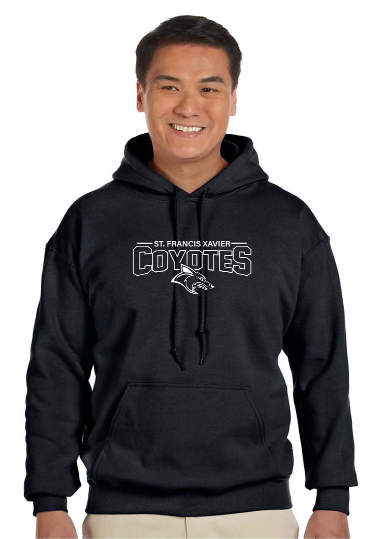 SFX SPIRITWEAR-ADULT - GILDAN COTTON HOODIE- COYOTES PRINT