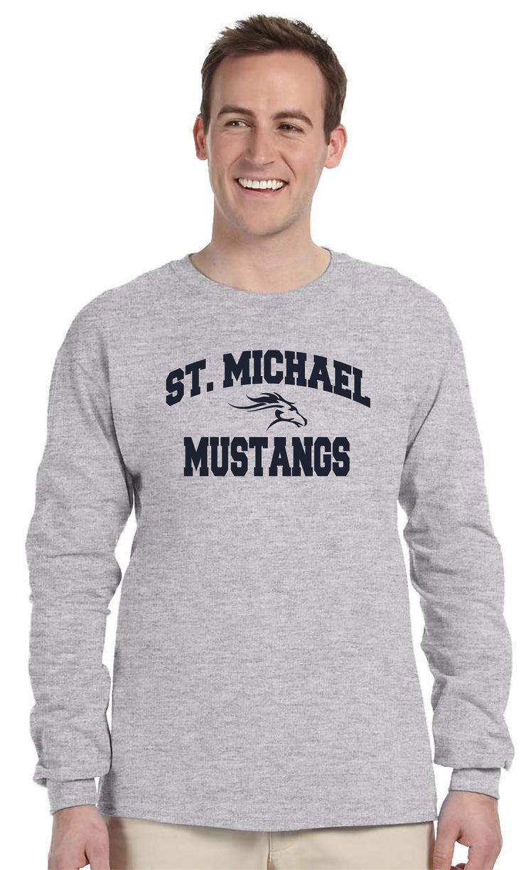 ST MICHAEL HIGH SCHOOL SPIRITWEAR - YOUTH & ADULT - GILDAN LONGSLEEVE - PRINT