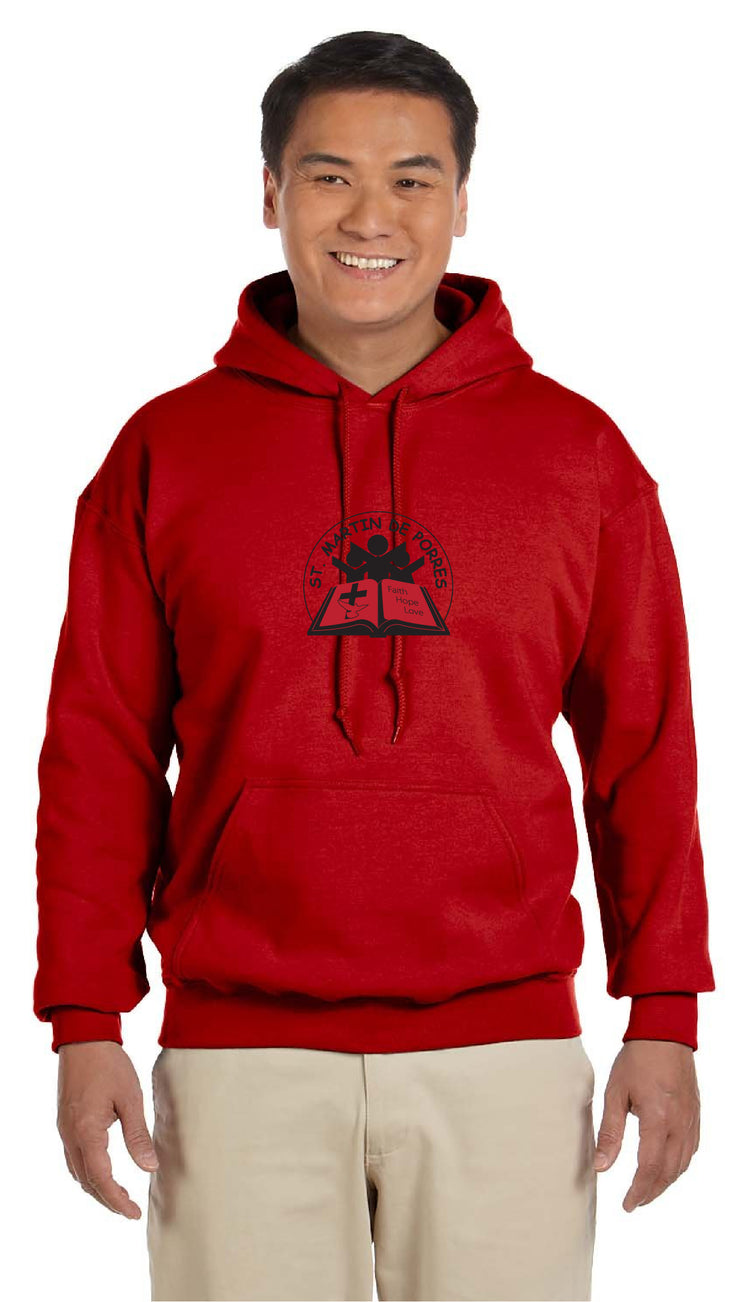 ST. MARTIN DE PORRES SPIRITWEAR - CIRCLE LOGO - GILDAN COTTON HOODIE - ADULT