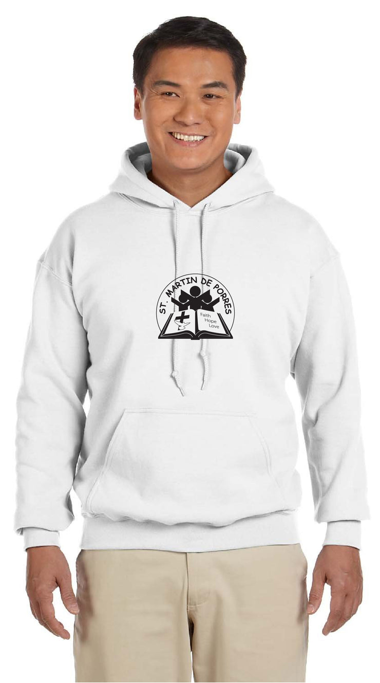 ST. MARTIN DE PORRES SPIRITWEAR - CIRCLE LOGO - GILDAN COTTON HOODIE - ADULT
