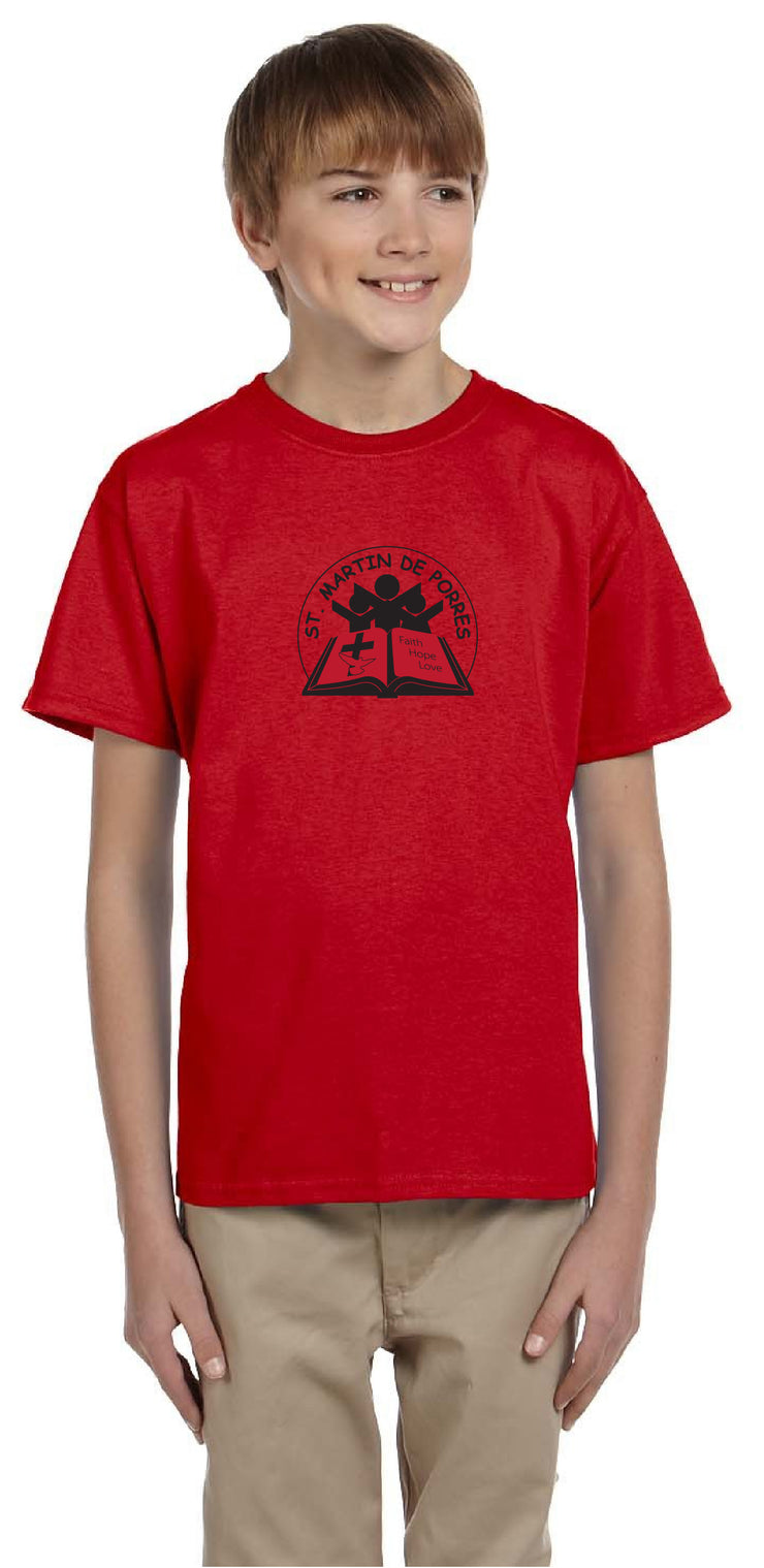 ST. MARTIN DE PORRES SPIRITWEAR - CIRCLE LOGO - GILDAN COTTON TEE - YOUTH