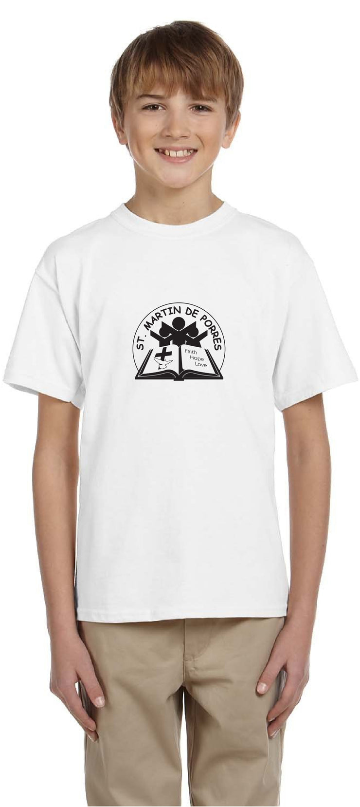 ST. MARTIN DE PORRES SPIRITWEAR - CIRCLE LOGO - YOUTH - GILDAN COTTON TEE