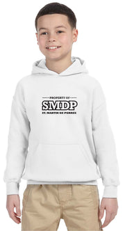 ST. MARTIN DE PORRES SPIRITWEAR - SMDP LOGO - GILDAN COTTON HOODIE - YOUTH