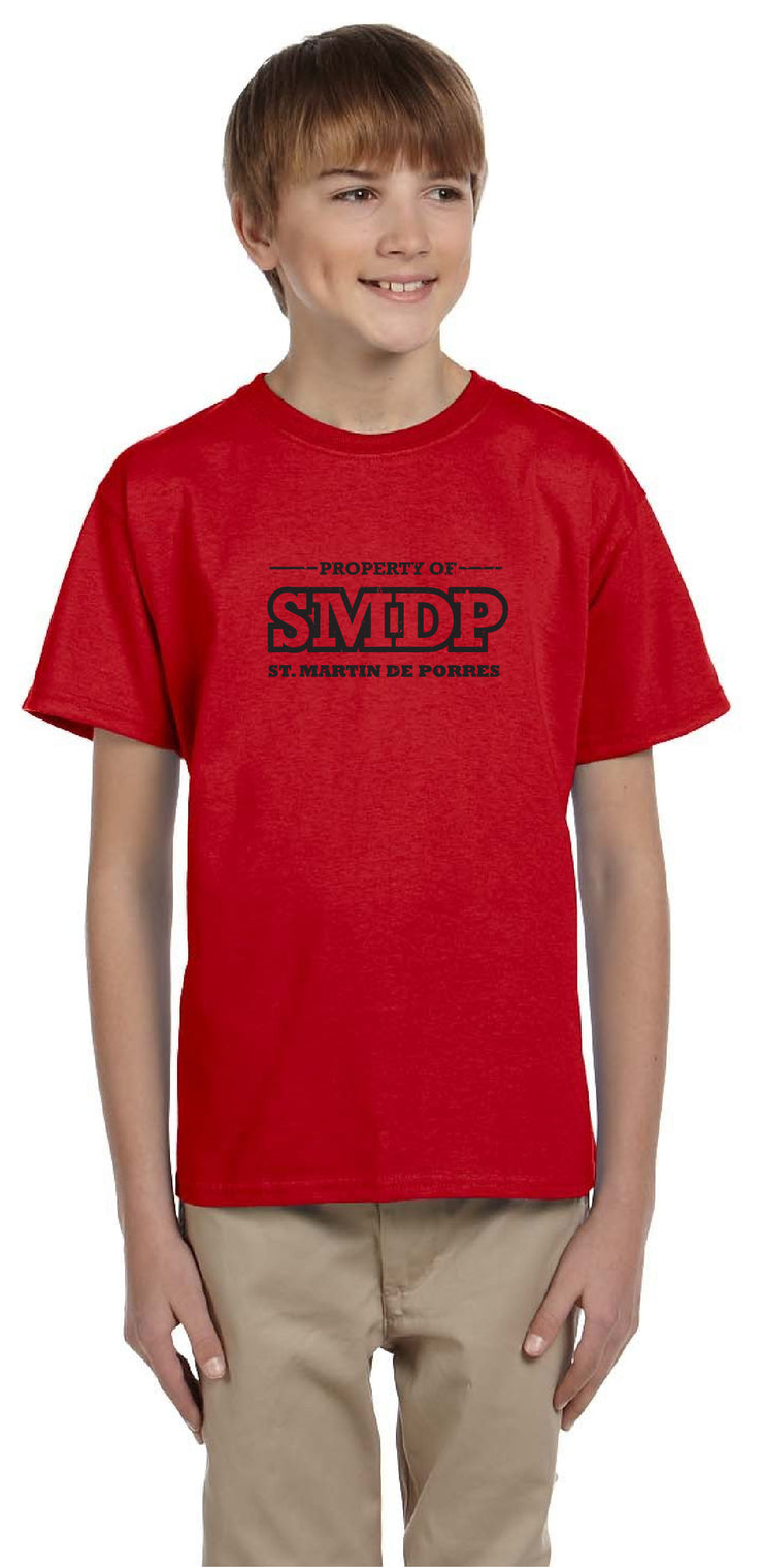 ST. MARTIN DE PORRES SPIRITWEAR - SMDP LOGO - YOUTH - GILDAN COTTON TEE