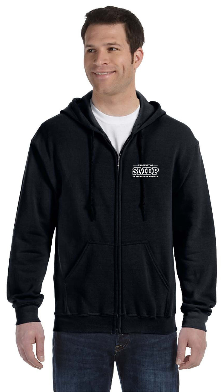 ST. MARTIN DE PORRES SPIRITWEAR - GILDAN COTTON ZIPPED HOODIE - ADULT