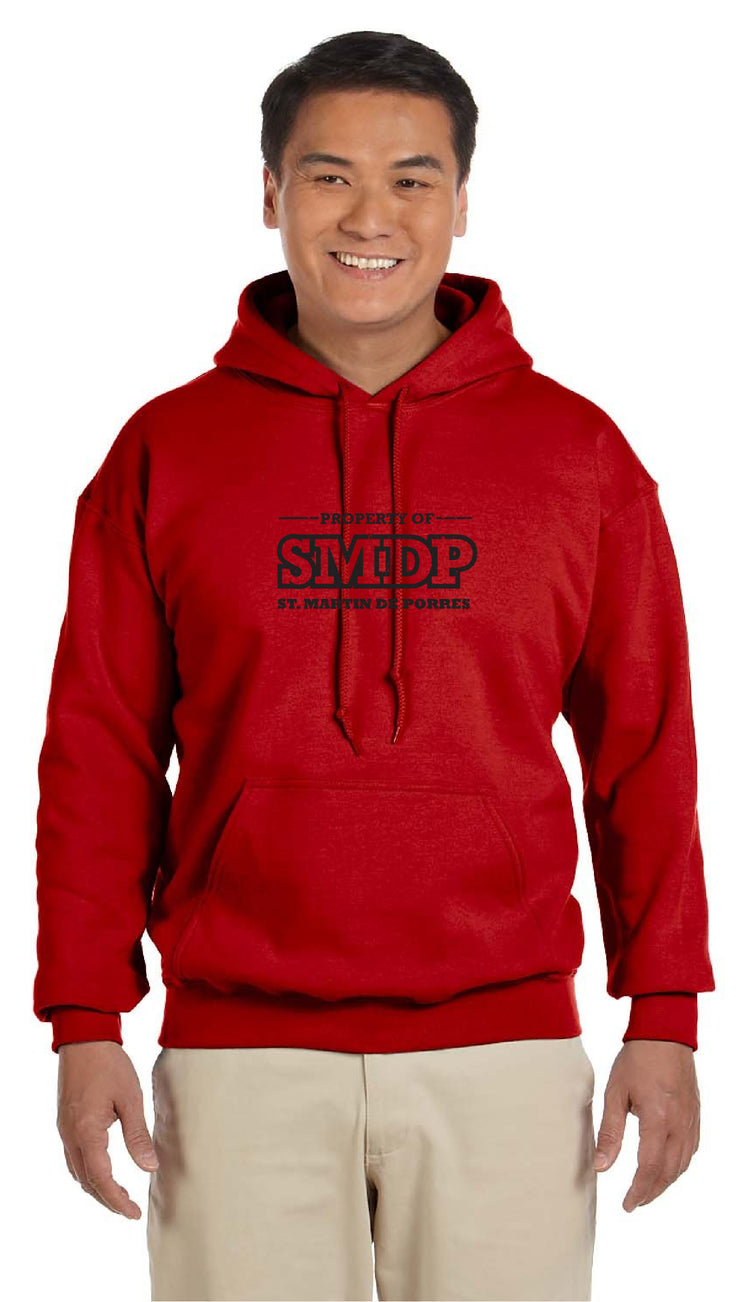 ST. MARTIN DE PORRES SPIRITWEAR - SMDP LOGO - GILDAN COTTON HOODIE - ADULT