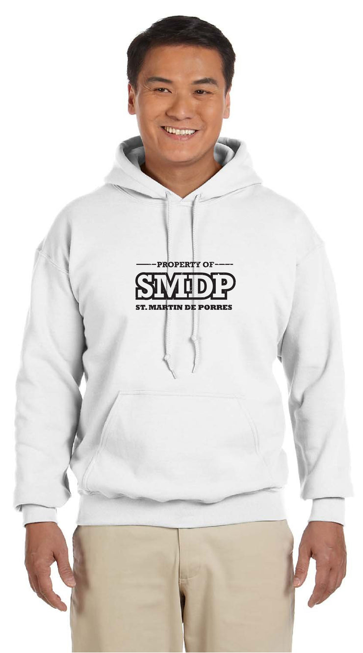 ST. MARTIN DE PORRES SPIRITWEAR - SMDP LOGO - GILDAN COTTON HOODIE - ADULT