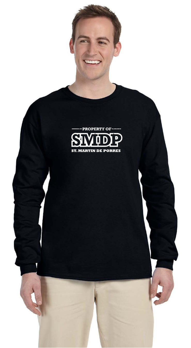 ST. MARTIN DE PORRES SPIRITWEAR - SMDP LOGO - GILDAN COTTON LONGLSEEVE
