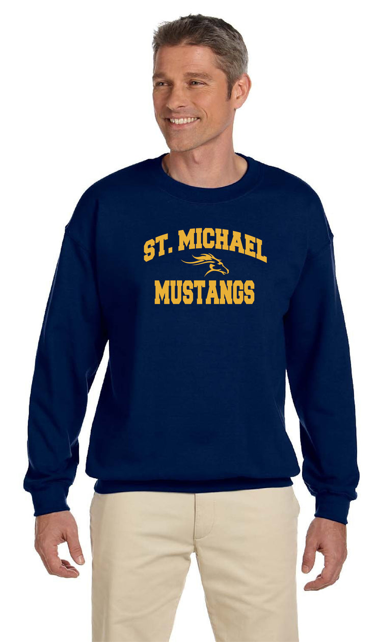 ST MICHAEL HIGH SCHOOL SPIRITWEAR - YOUTH & ADULT - GILDAN COTTON CREWNECK SWEATER