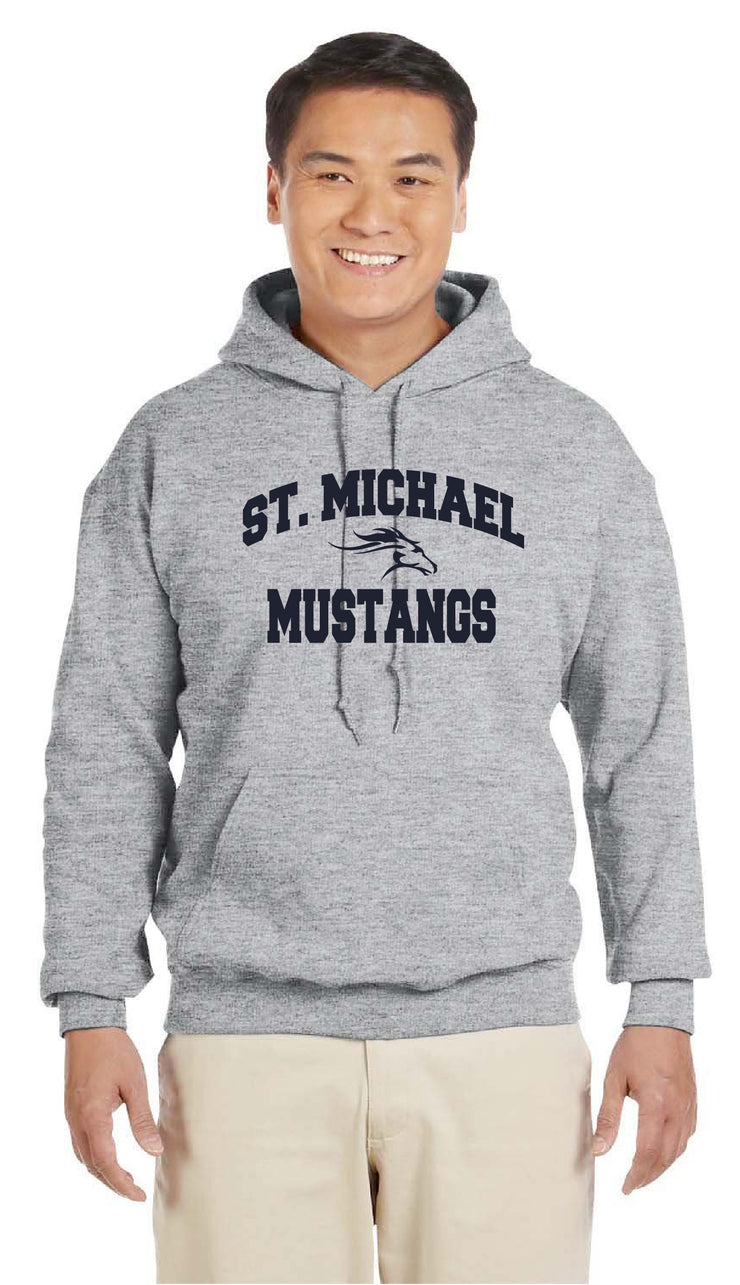 ST MICHAEL HIGH SCHOOL SPIRITWEAR - YOUTH & ADULT - GILDAN COTTON HOODIE - PRINT